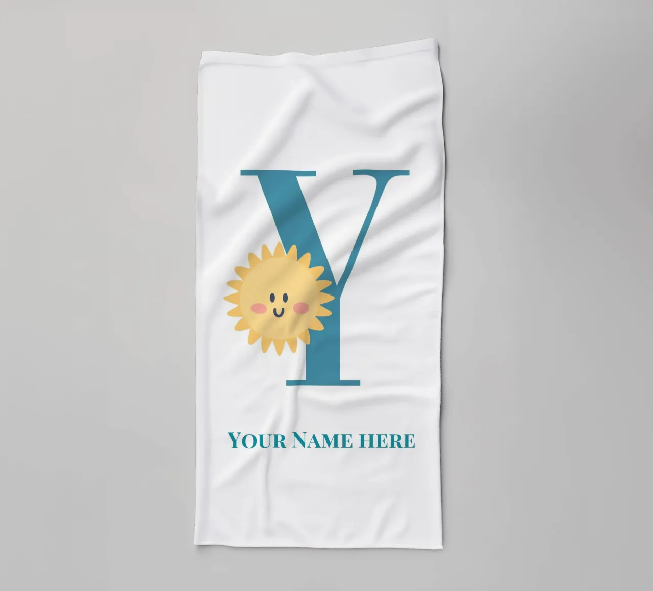 Letter Y, Personalized Name Print, Personalized initial towel by The Custom Letter