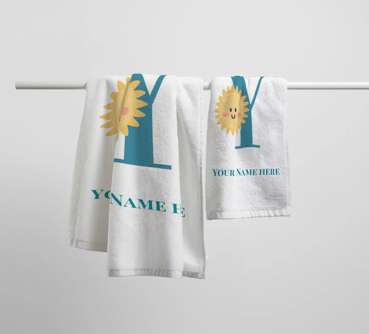 Letter Y, Personalized Name Print, Personalized initial towel by The Custom Letter