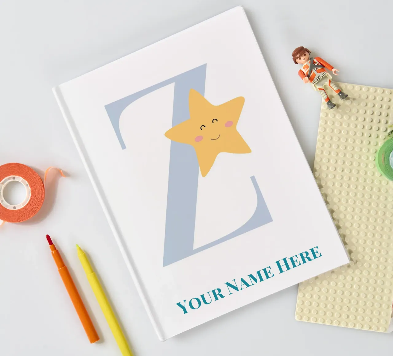 Letter Z, Personalized Name Print, Personalized initial notebook by The Custom Letter