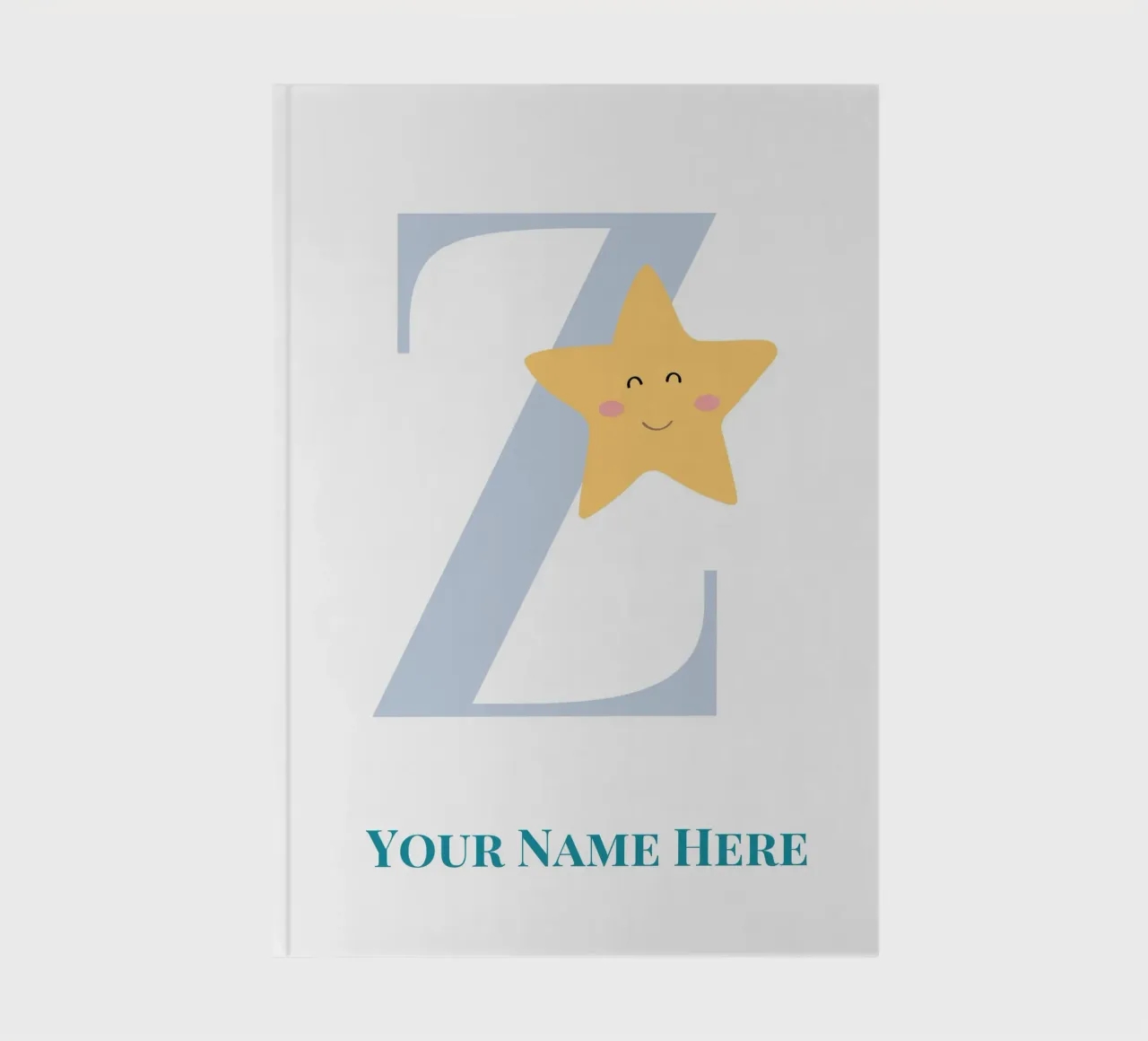 Letter Z, Personalized Name Print, Personalized initial notebook by The Custom Letter