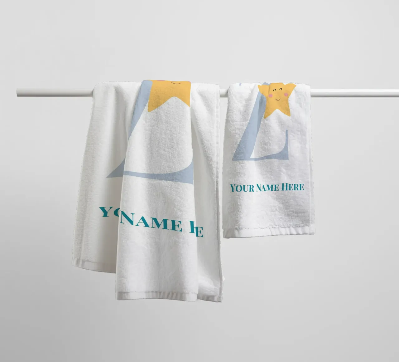 Letter Z, Personalized Name Print, Personalized initial towel by The Custom Letter