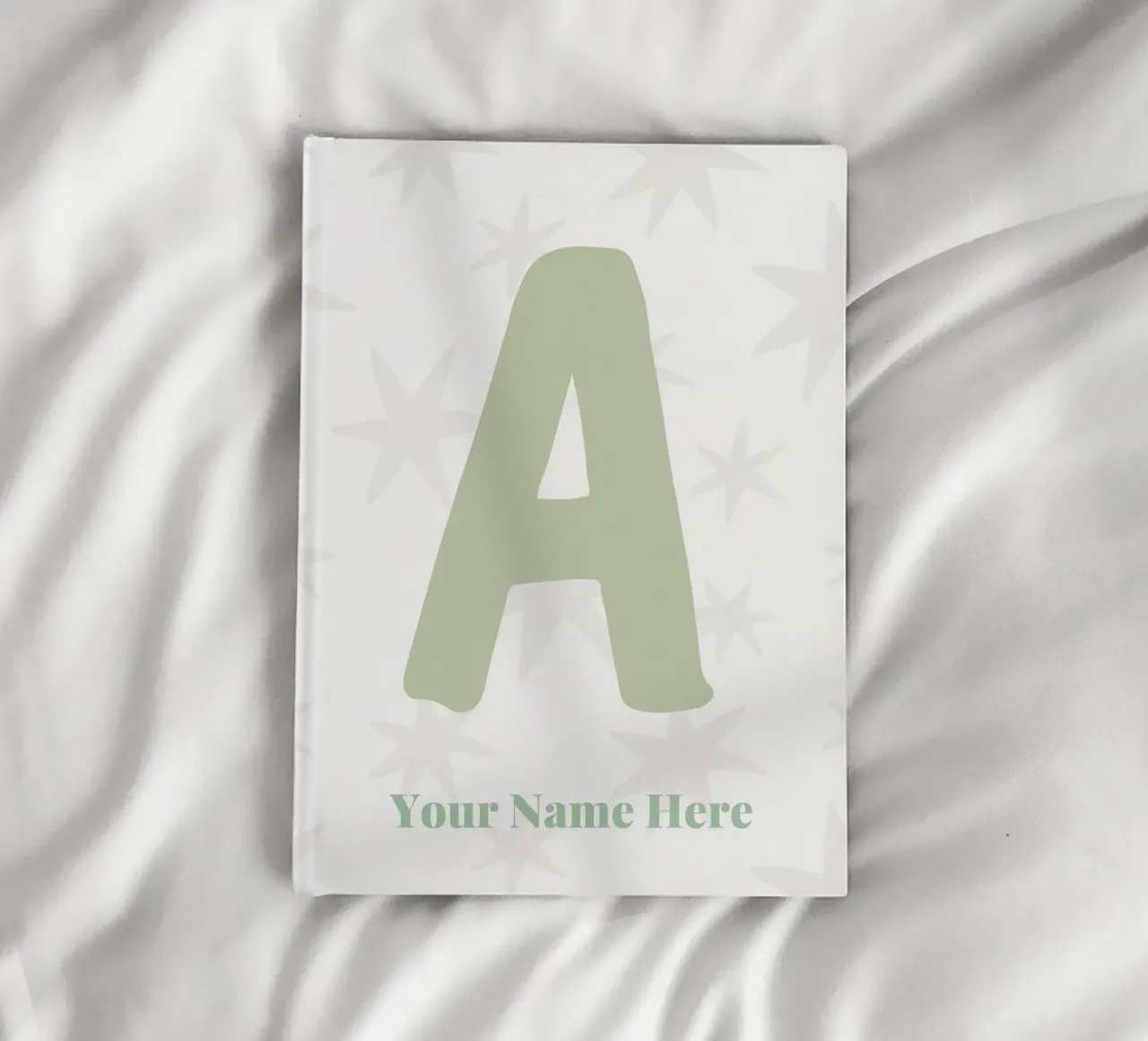Letter A, Personalized Name Print, Personalized initial notebook by The Custom Letter