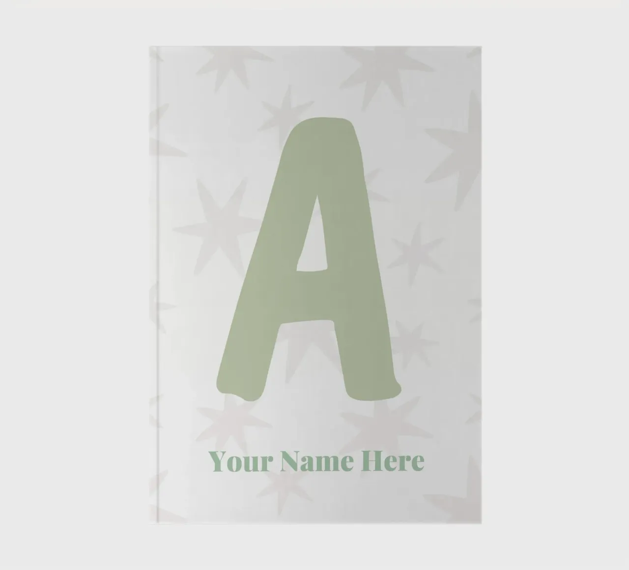 Letter A, Personalized Name Print, Personalized initial notebook by The Custom Letter