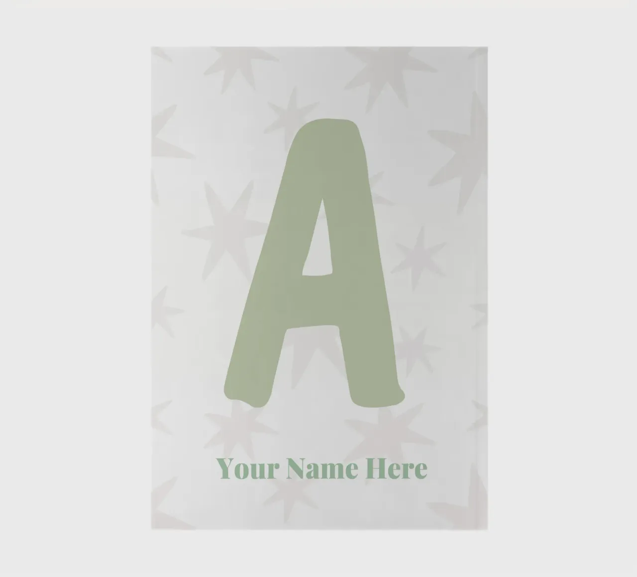 Letter A, Personalized Name Print, Personalized initial notebook by The Custom Letter