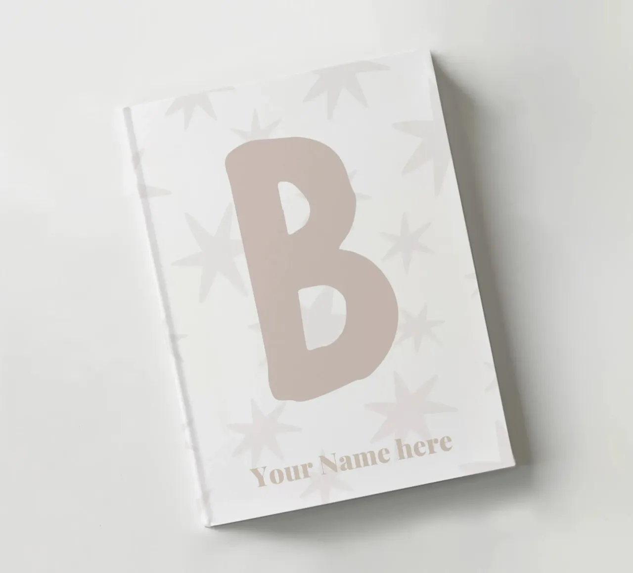 Letter B, Personalized Name Print, Personalized initial notebook by The Custom Letter