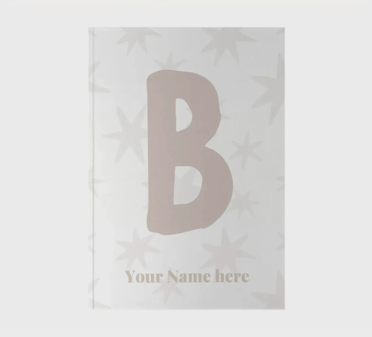Letter B, Personalized Name Print, Personalized initial notebook by The Custom Letter