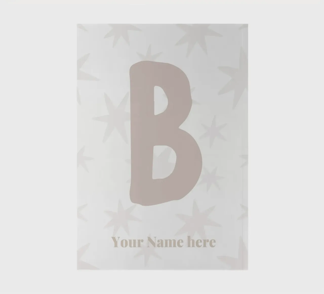 Letter B, Personalized Name Print, Personalized initial notebook by The Custom Letter
