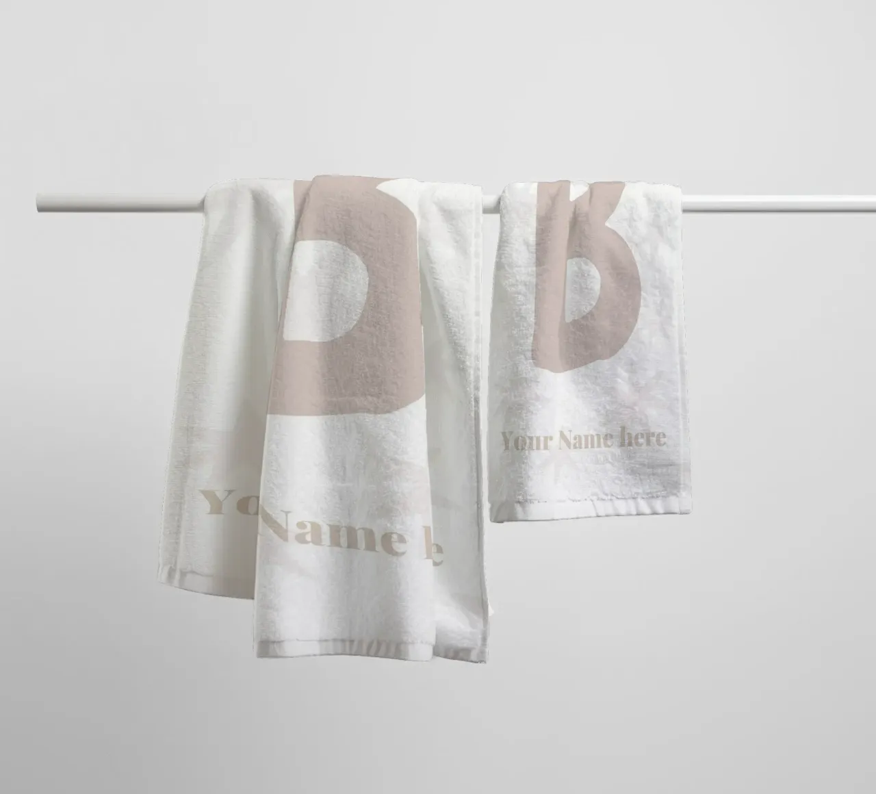 Letter B, Personalized Name Print, Personalized initial towel by The Custom Letter
