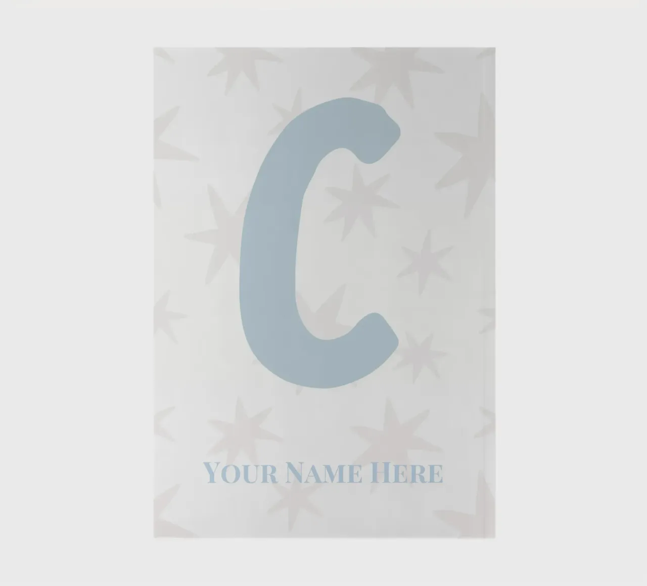 Letter C, Personalized Name Print, Personalized initial notebook by The Custom Letter
