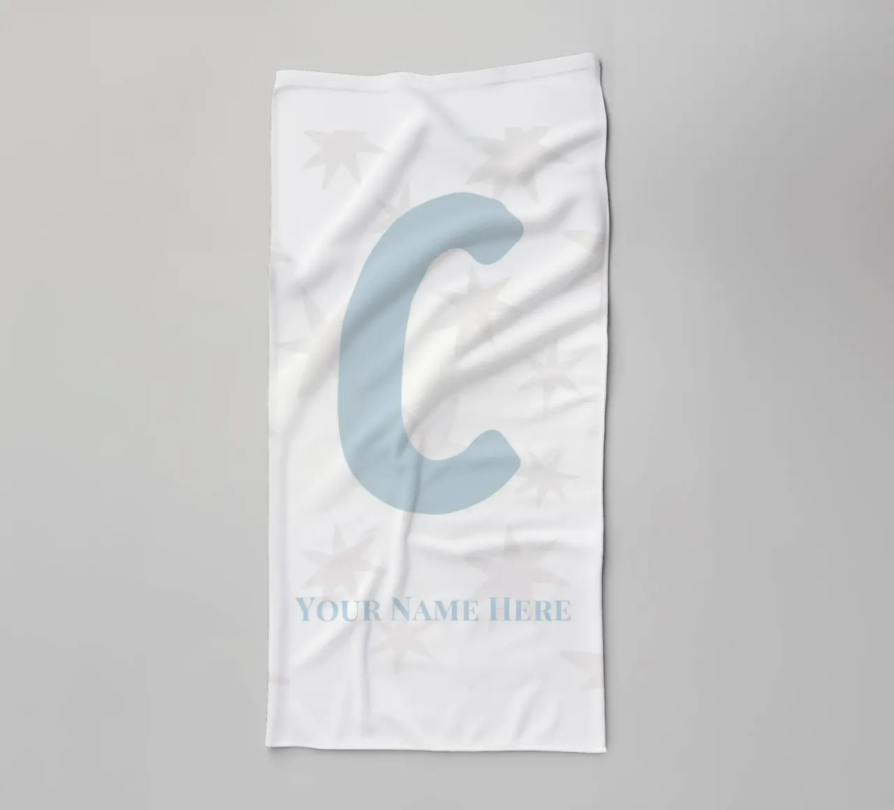 Letter C, Personalized Name Print, Personalized initial towel by The Custom Letter