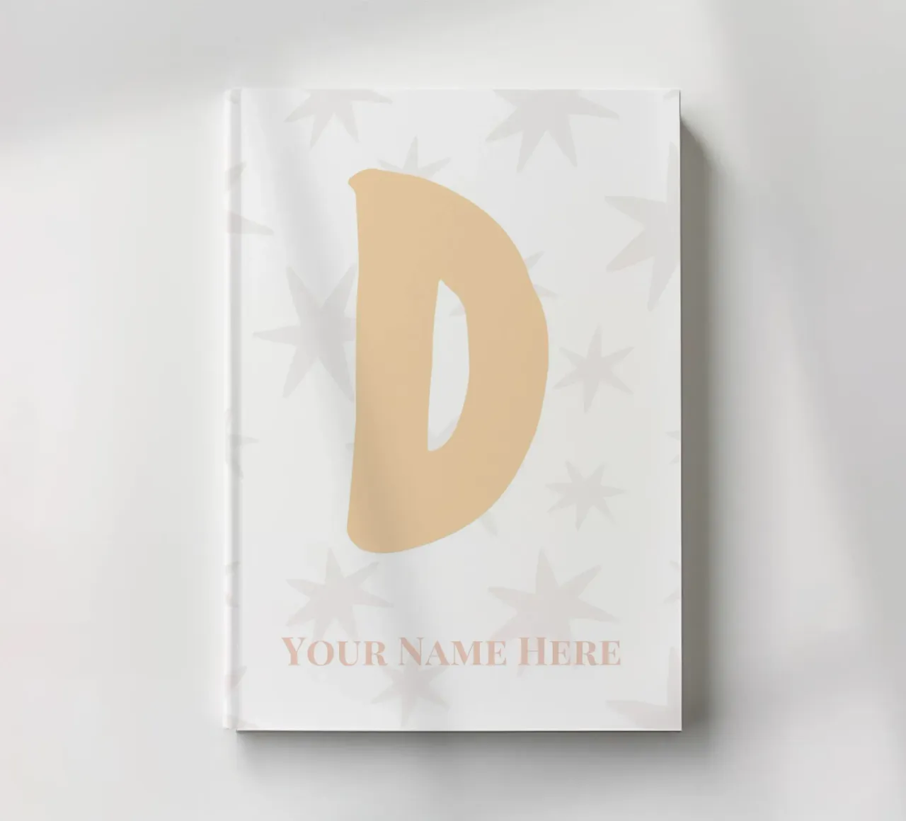 Letter D, Personalized Name Print, Personalized initial notebook by The Custom Letter