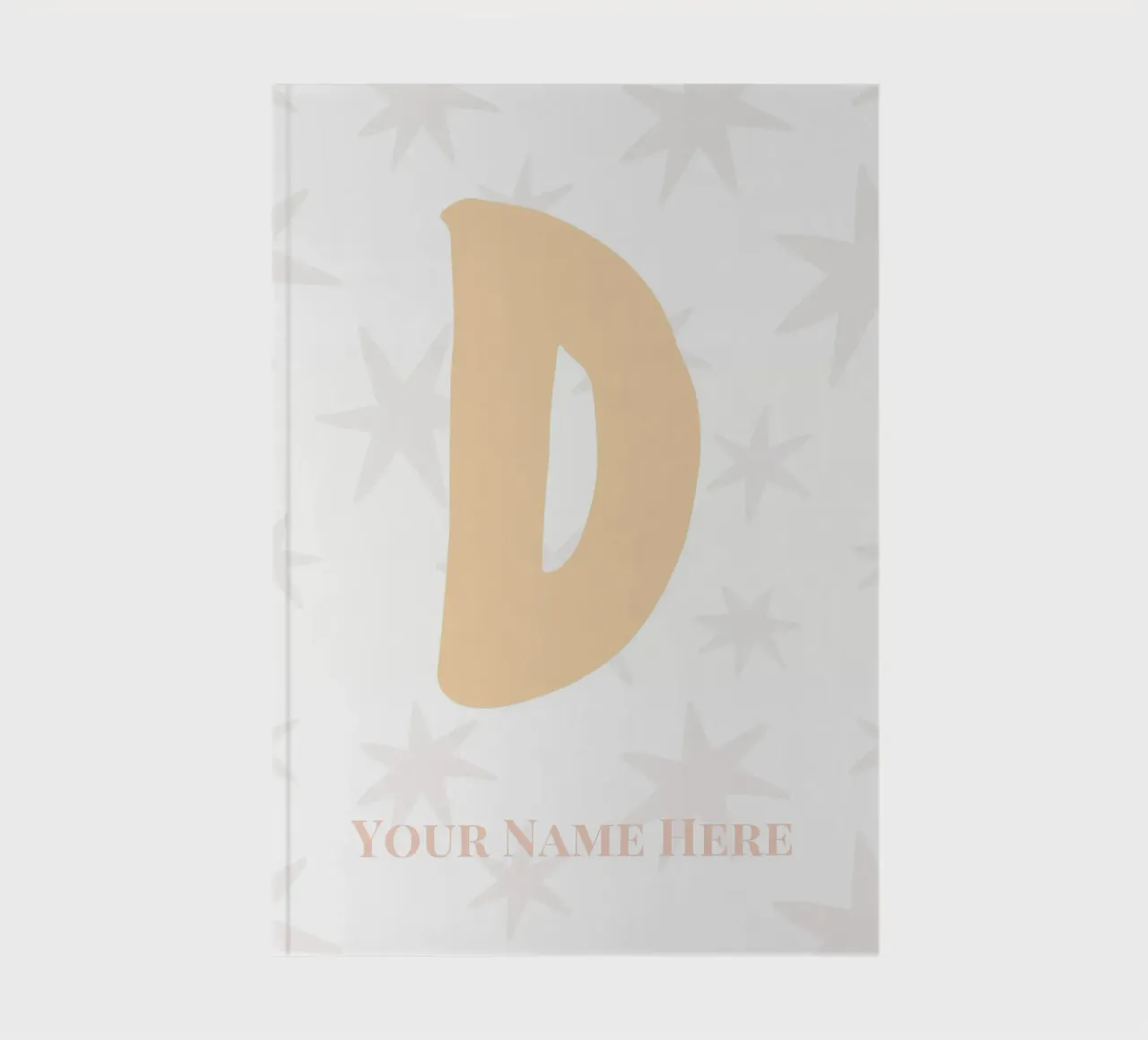 Letter D, Personalized Name Print, Personalized initial notebook by The Custom Letter