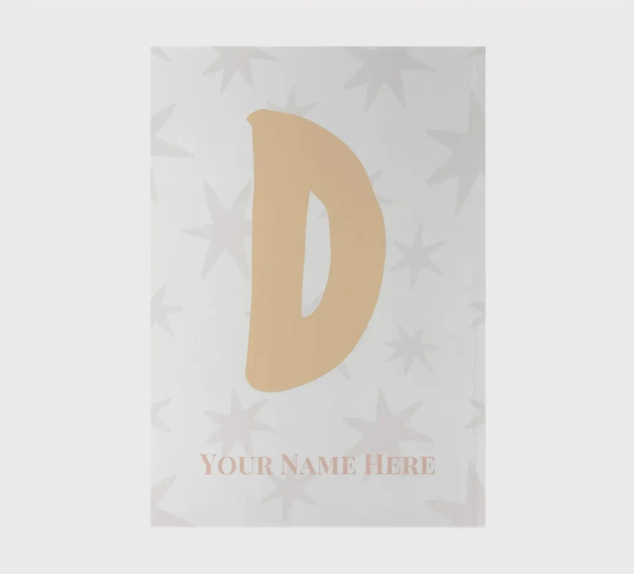 Letter D, Personalized Name Print, Personalized initial notebook by The Custom Letter