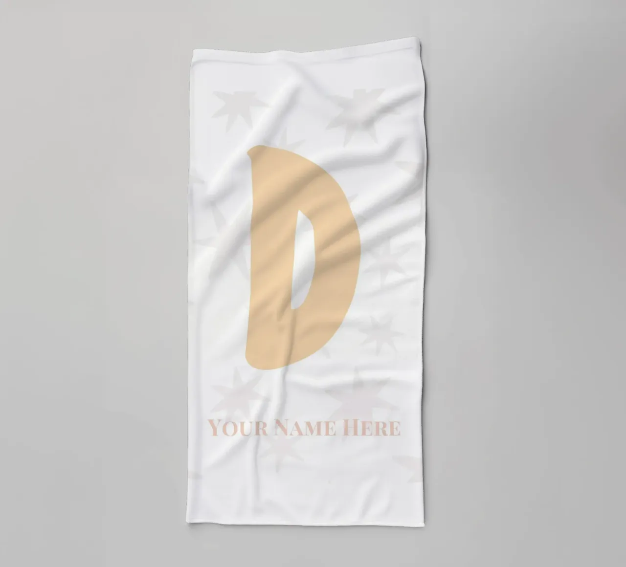 Letter D, Personalized Name Print, Personalized initial towel by The Custom Letter