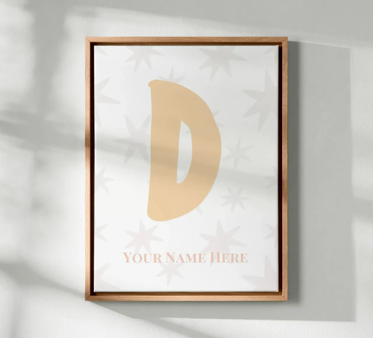Letter D, Personalized Name Print, Personalized initial canvas by The Custom Letter
