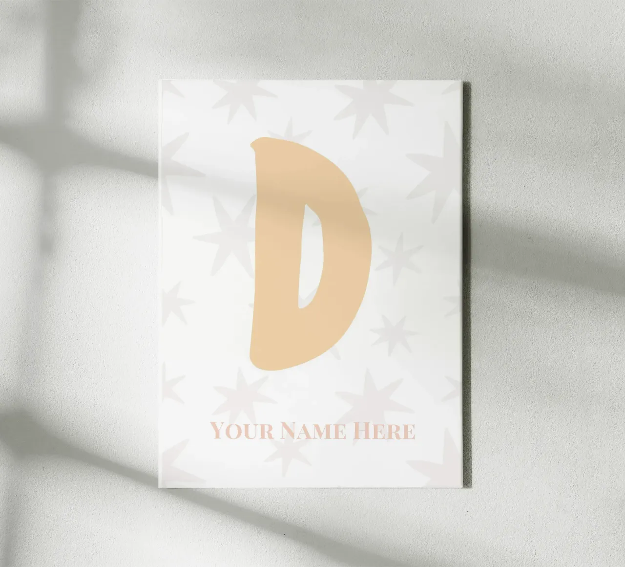 Letter D, Personalized Name Print, Personalized initial canvas by The Custom Letter