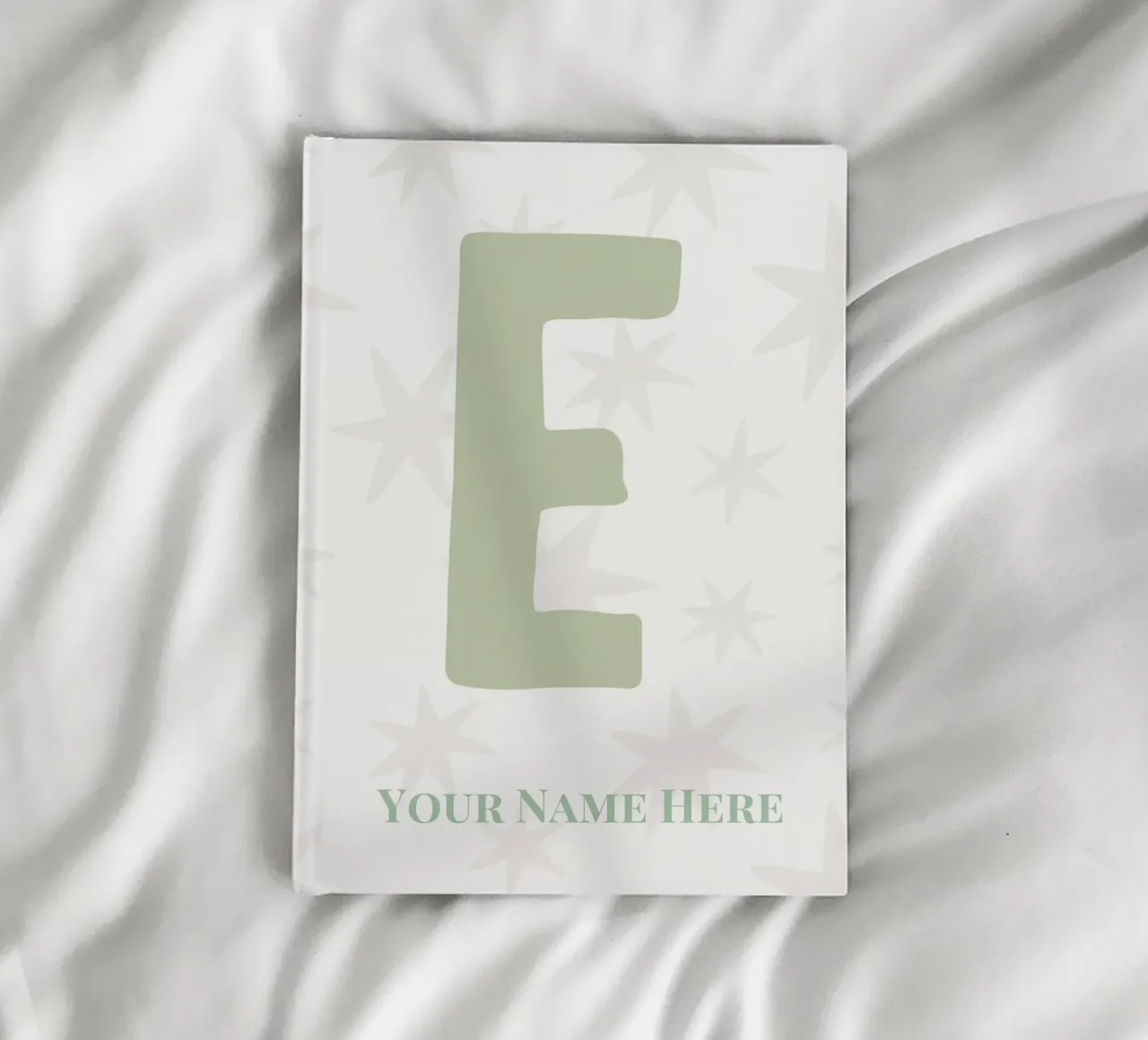 Letter E, Personalized Name Print, Personalized initial notebook by The Custom Letter