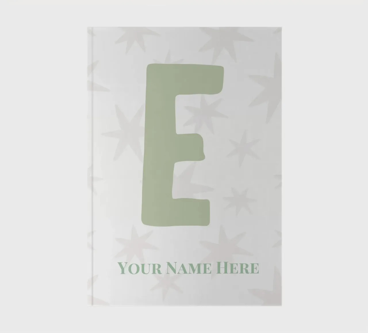 Letter E, Personalized Name Print, Personalized initial notebook by The Custom Letter
