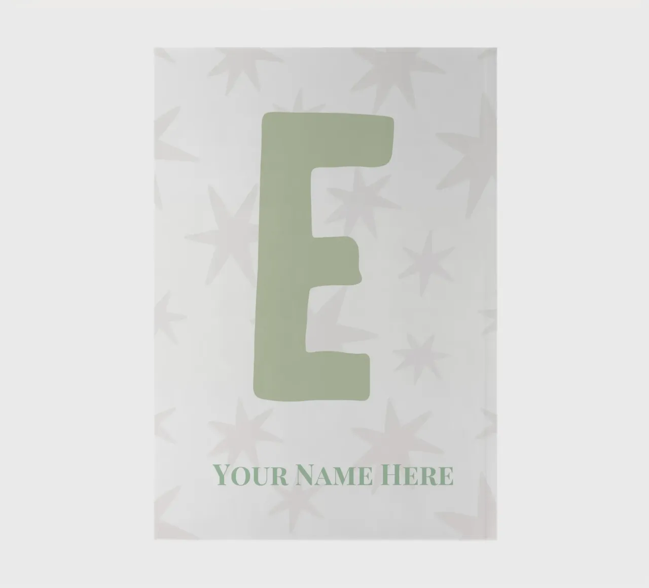 Letter E, Personalized Name Print, Personalized initial notebook by The Custom Letter