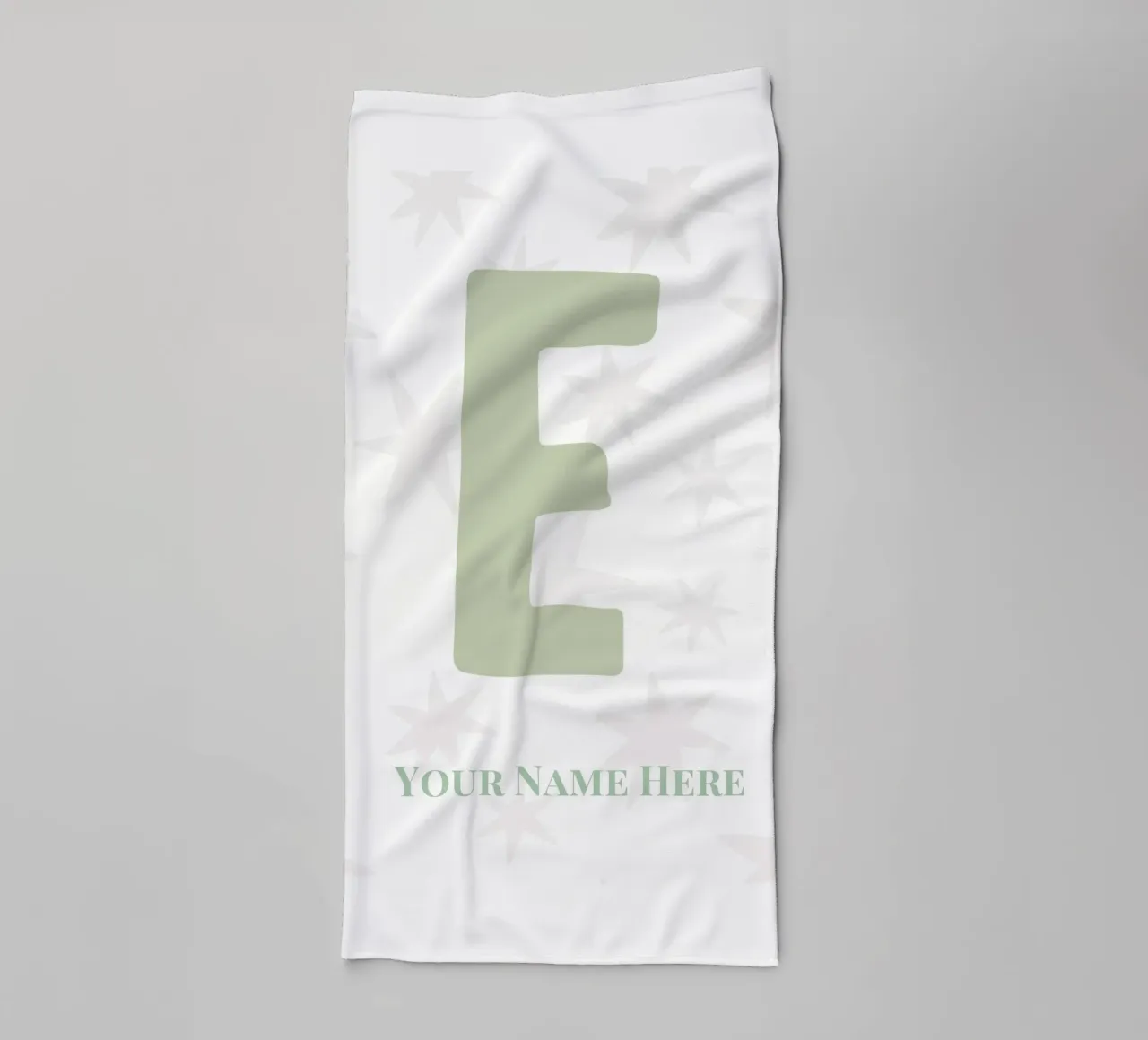 Letter E, Personalized Name Print, Personalized initial towel by The Custom Letter