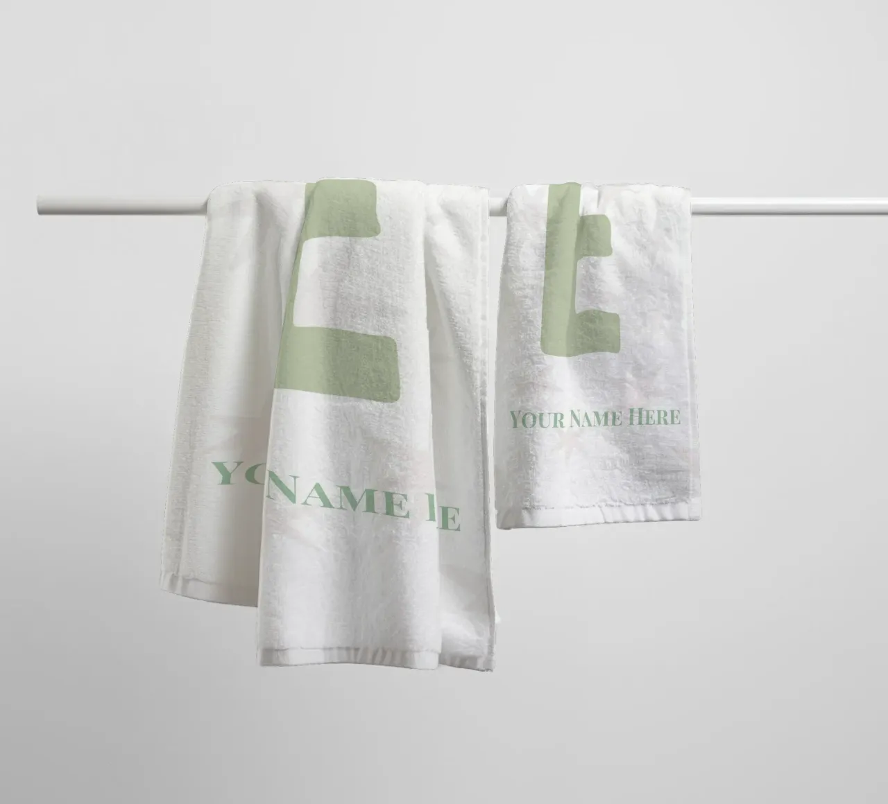 Letter E, Personalized Name Print, Personalized initial towel by The Custom Letter