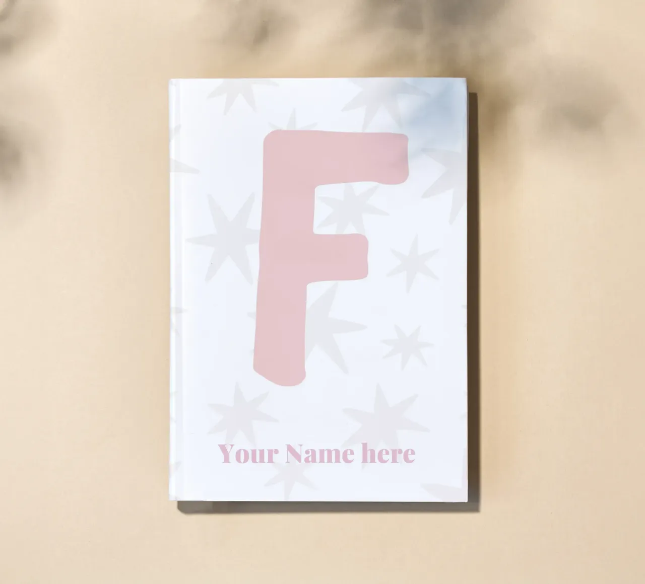 Letter F, Personalized Name Print, Personalized initial notebook by The Custom Letter