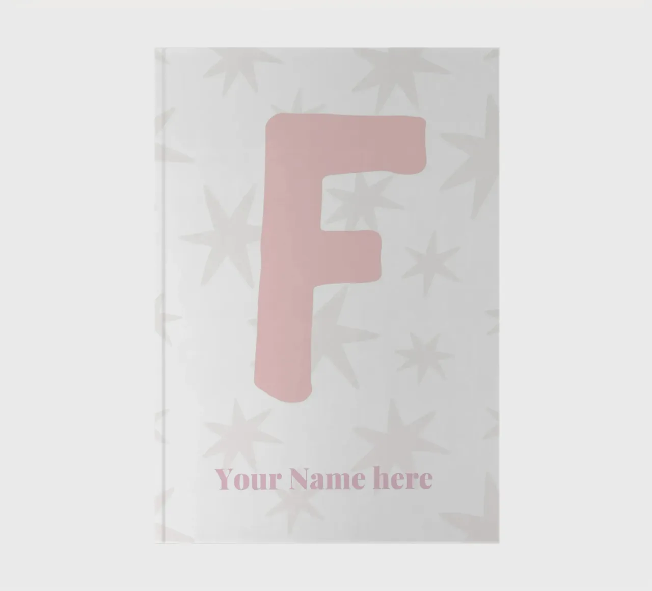 Letter F, Personalized Name Print, Personalized initial notebook by The Custom Letter