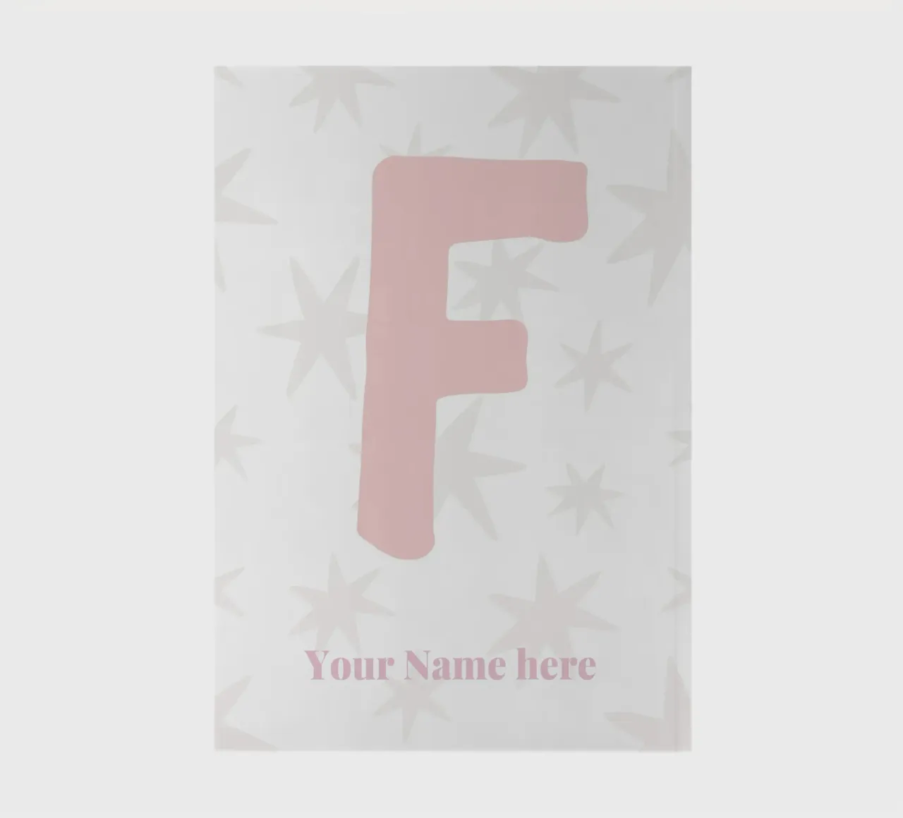 Letter F, Personalized Name Print, Personalized initial notebook by The Custom Letter