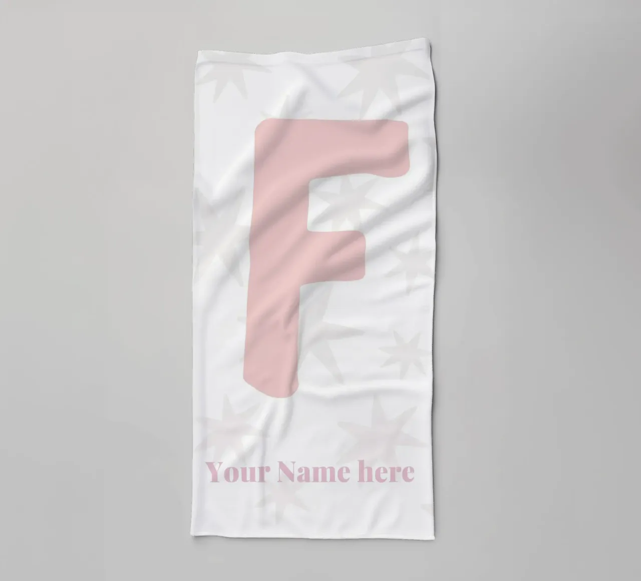 Letter F, Personalized Name Print, Personalized initial towel by The Custom Letter
