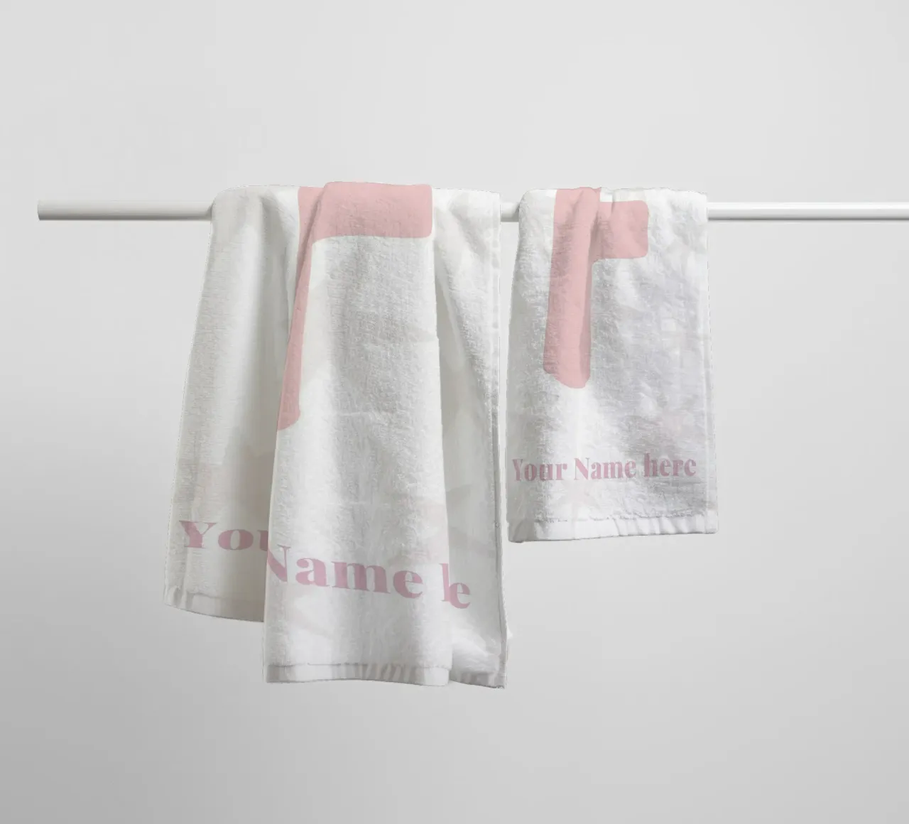 Letter F, Personalized Name Print, Personalized initial towel by The Custom Letter