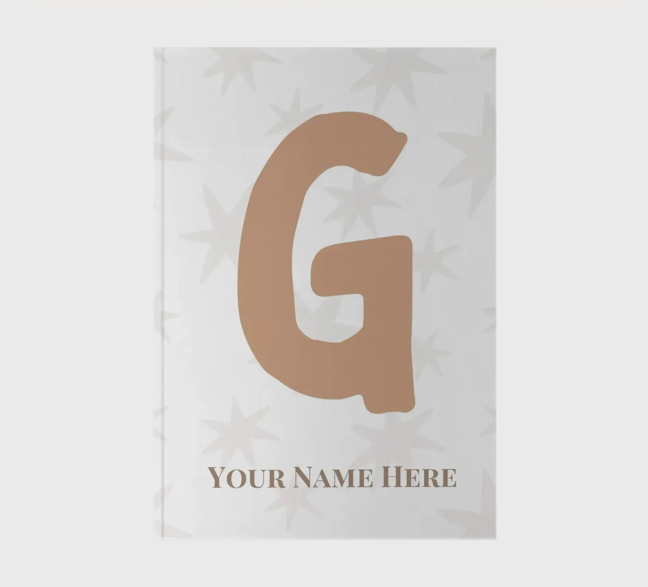 Letter G, Personalized Name Print, Personalized initial notebook by The Custom Letter