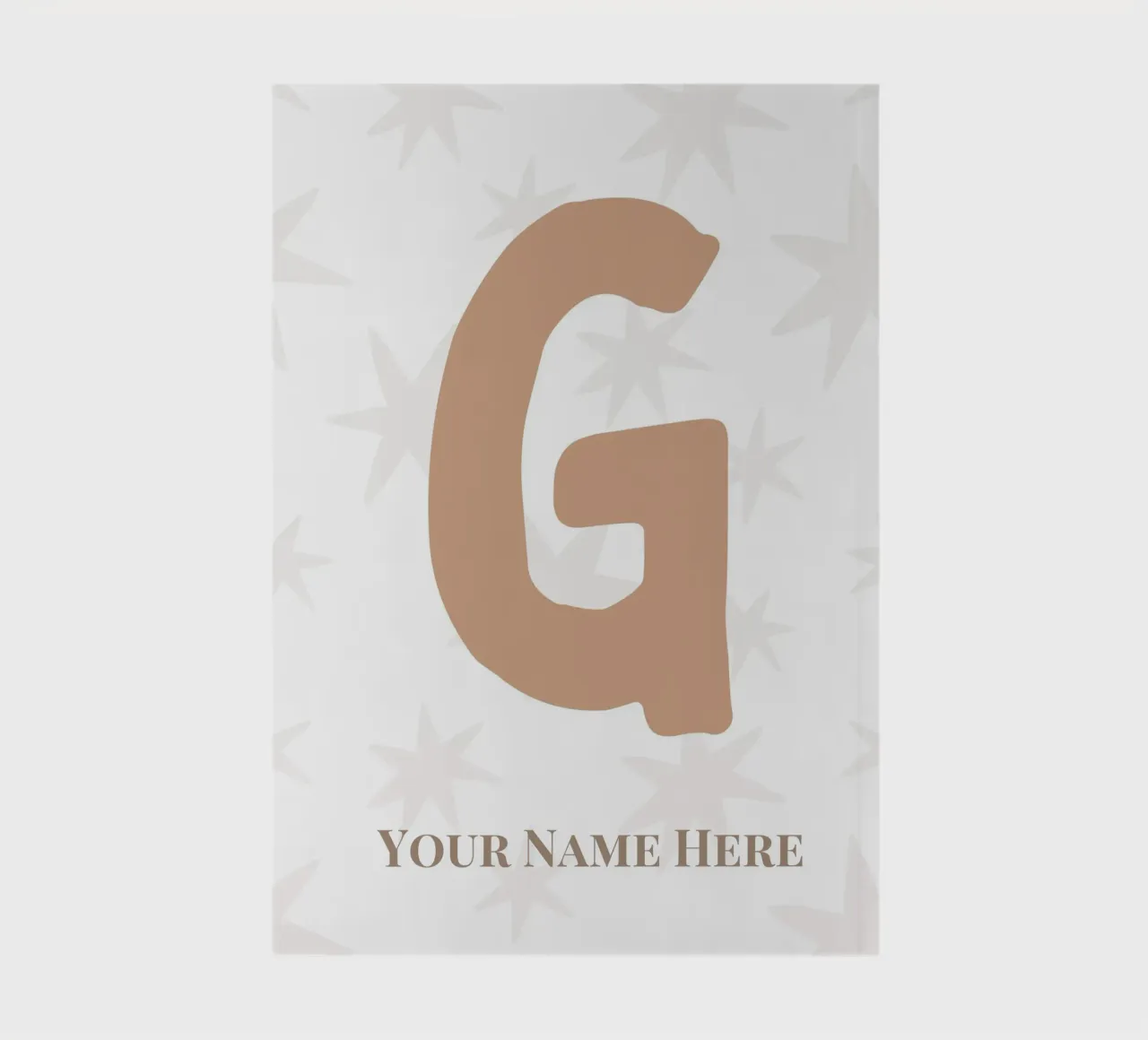 Letter G, Personalized Name Print, Personalized initial notebook by The Custom Letter