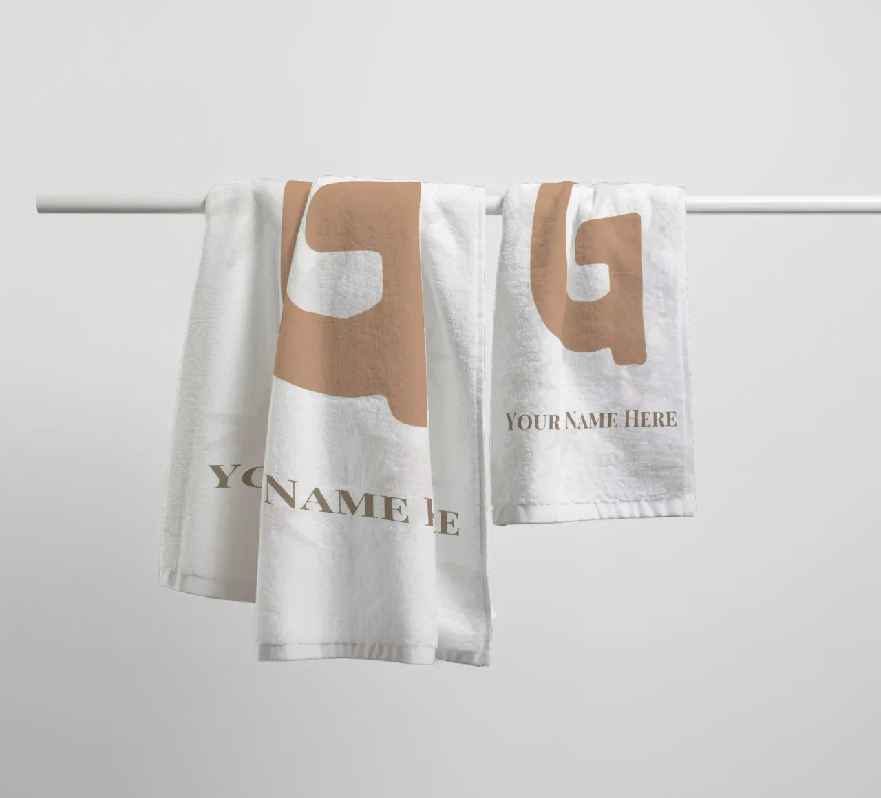 Letter G, Personalized Name Print, Personalized initial towel by The Custom Letter