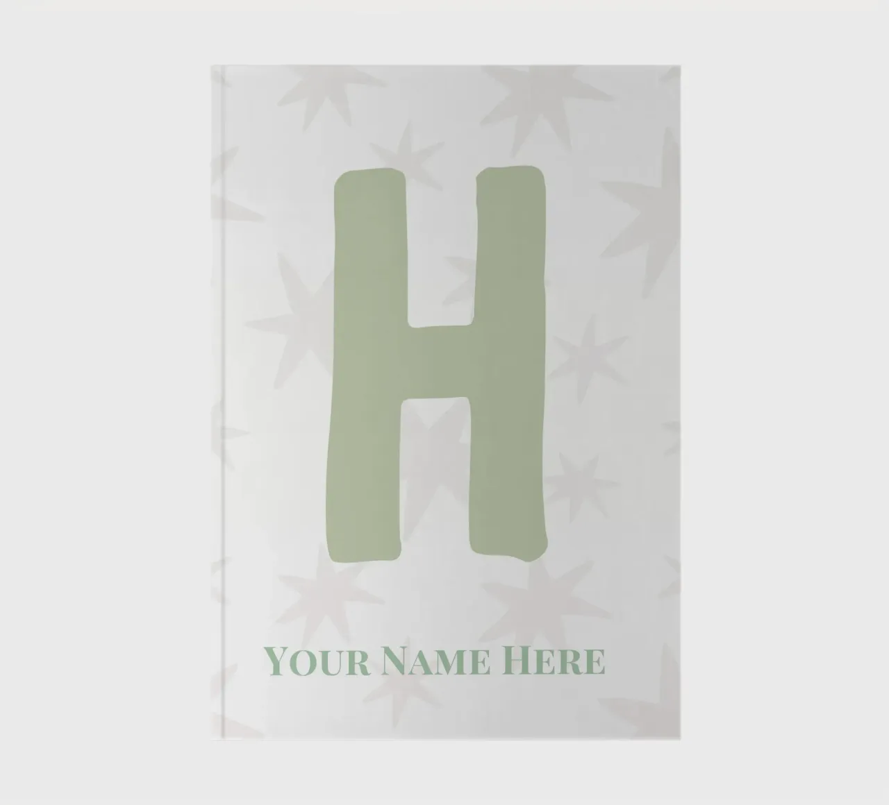 Letter H, Personalized Name Print, Personalized initial notebook by The Custom Letter
