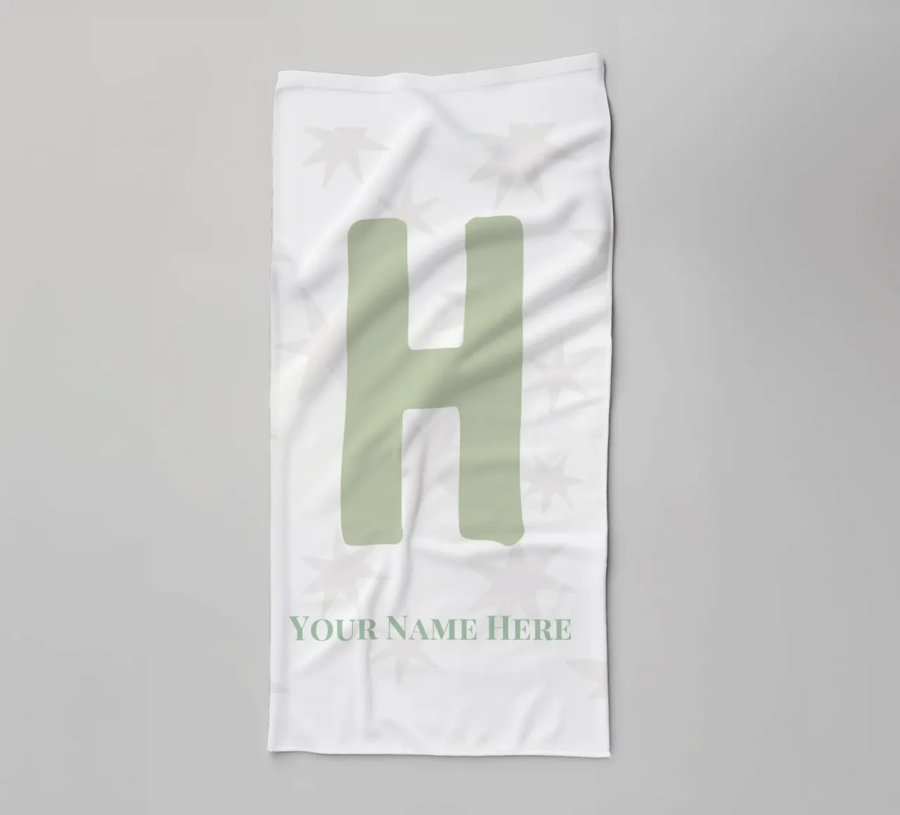 Letter H, Personalized Name Print, Personalized initial towel by The Custom Letter