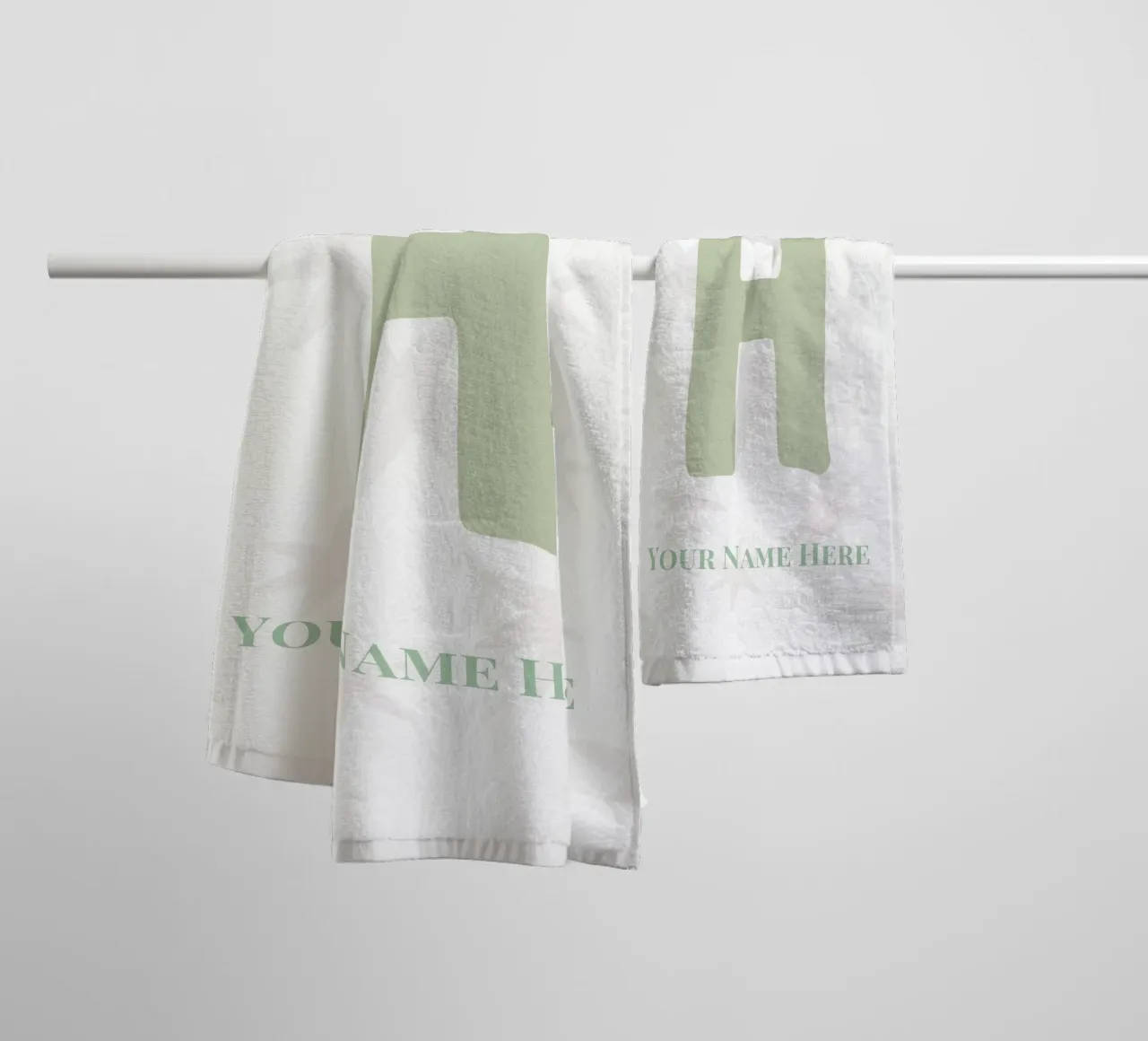 Letter H, Personalized Name Print, Personalized initial towel by The Custom Letter