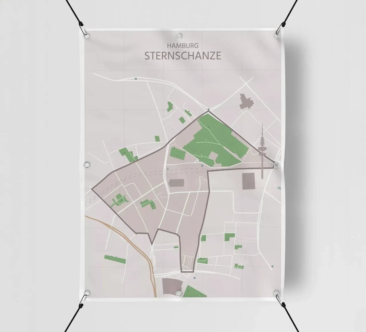Amburgo Sternschanze telo in pvc da janamossmann