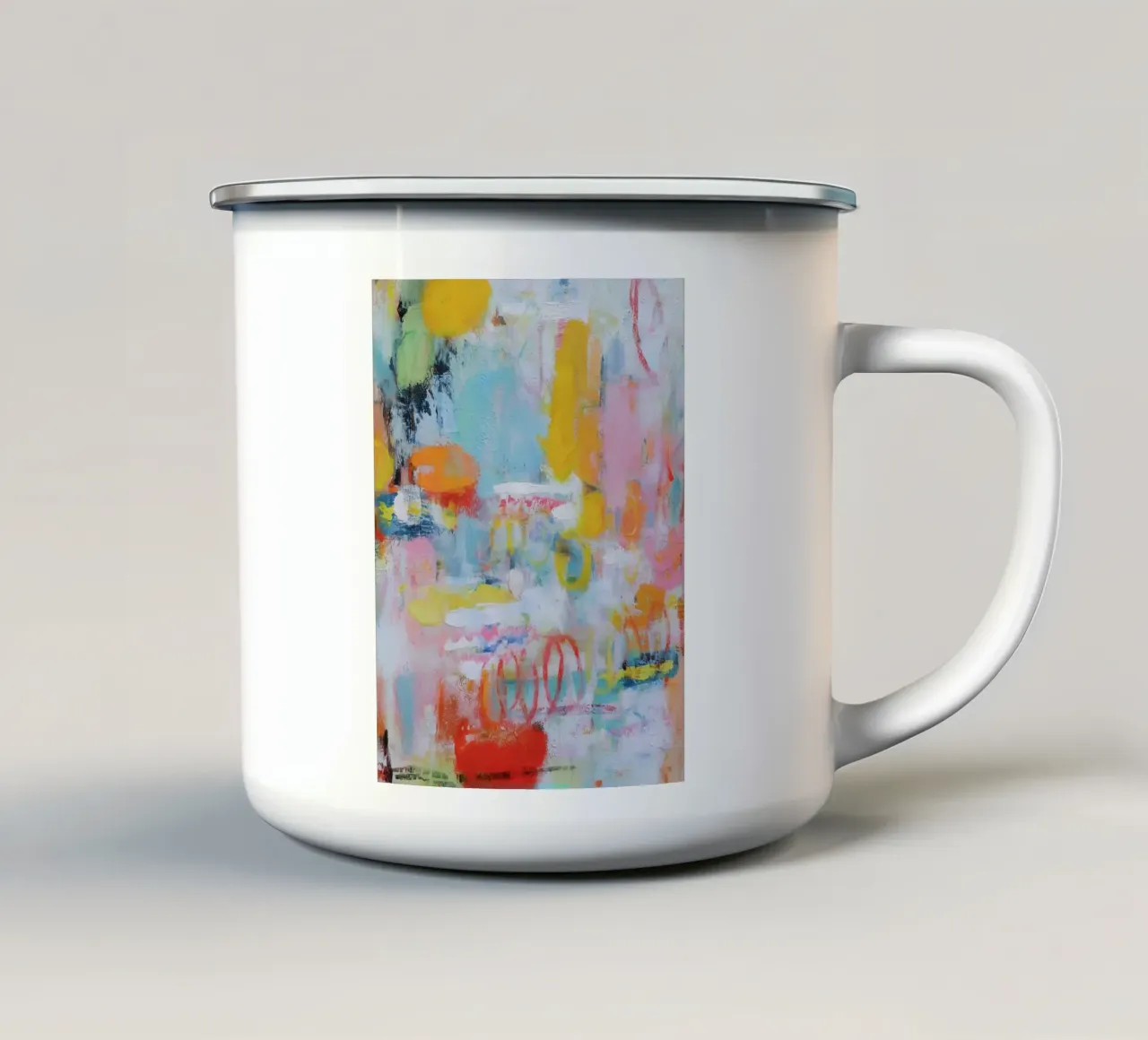 Toni di colore giocosi tazza in smalto da Carina Pop & Pastell