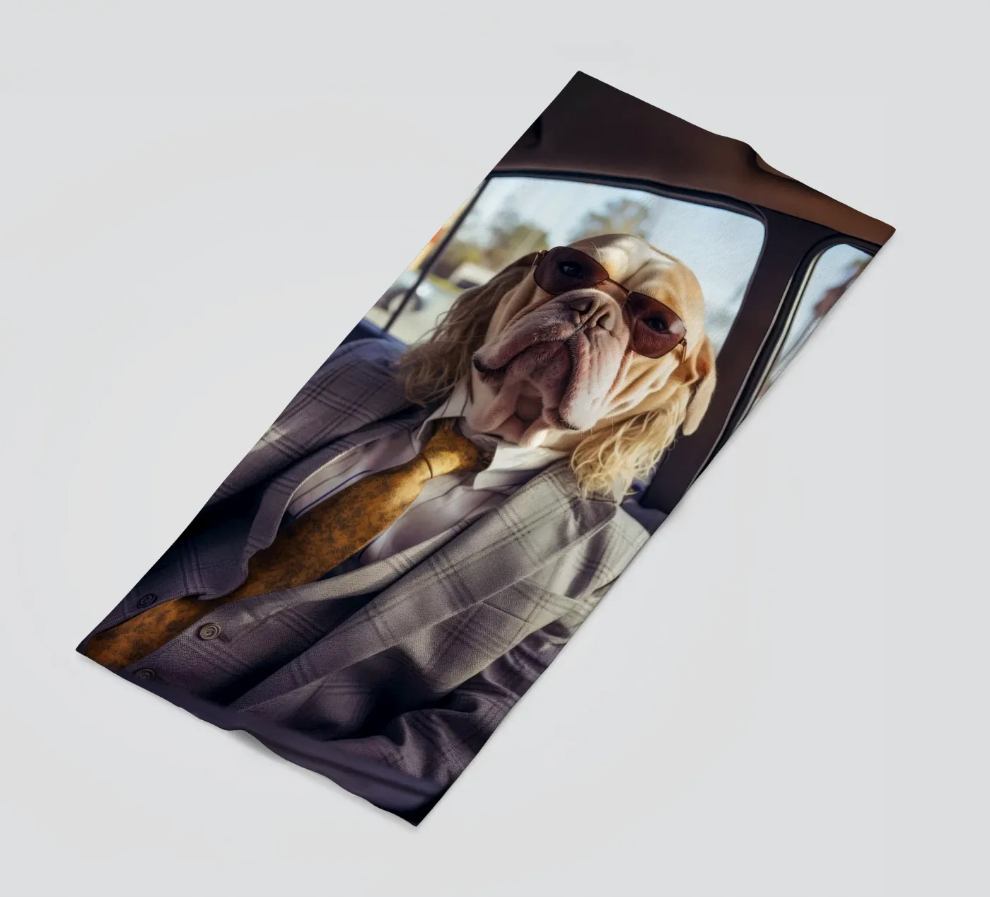 Jake beach towel by Affiches Chien Originales – Dogland