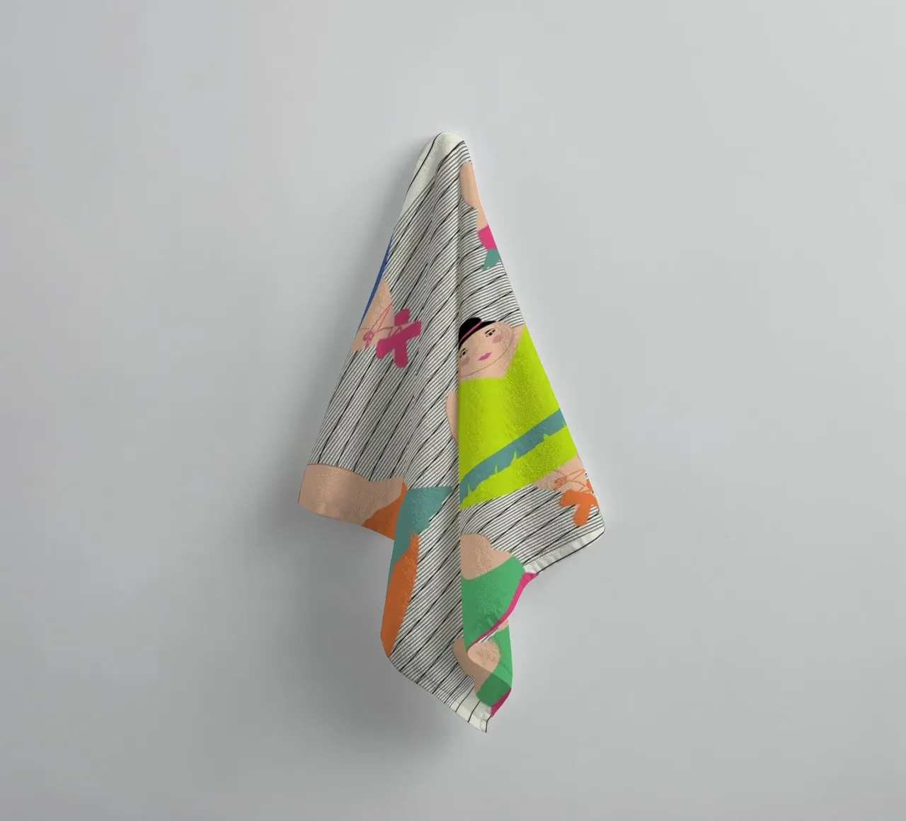 Modern Dancers 2 towel by Maria Kritzas