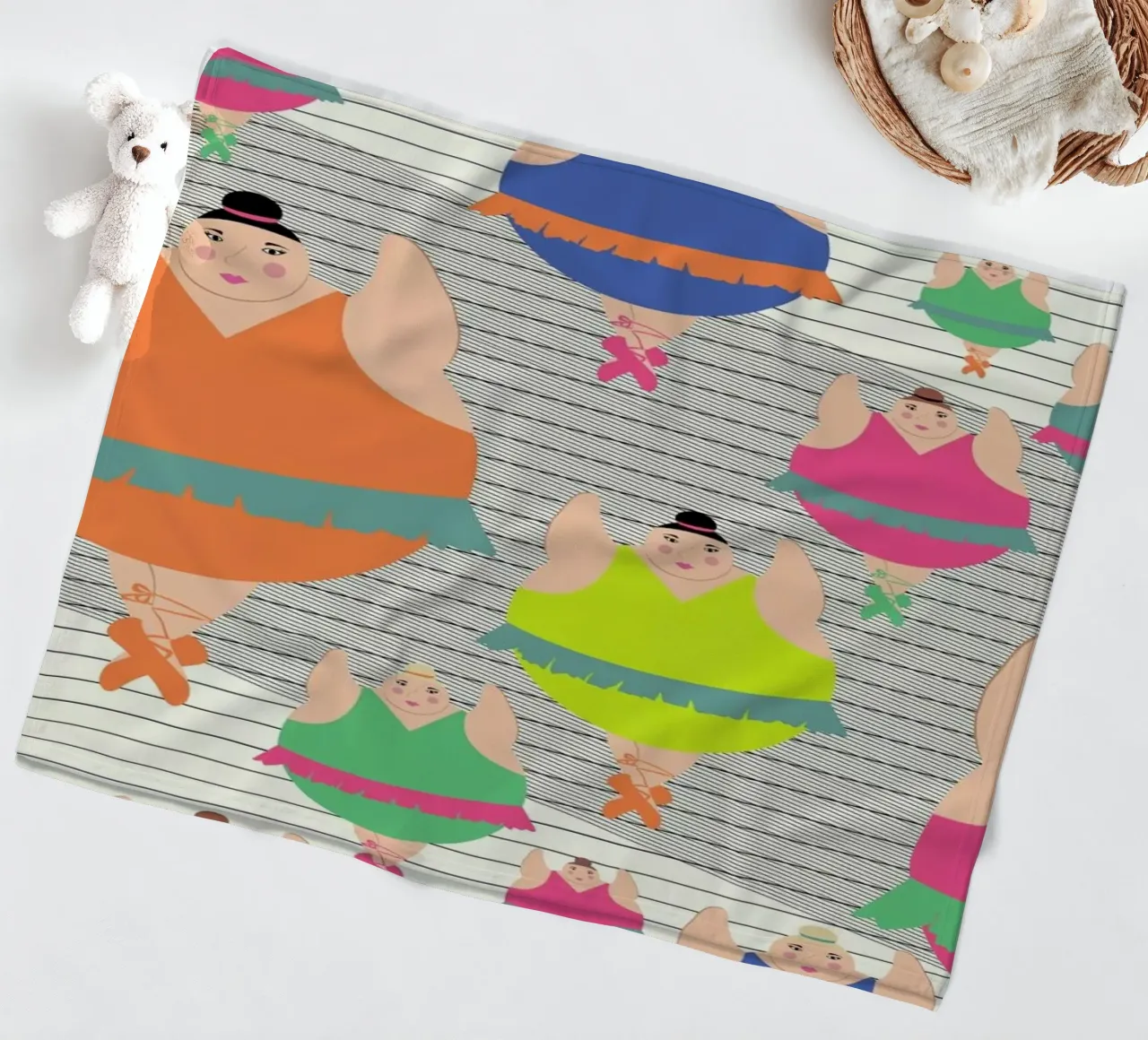 Modern Dancers 2 fleece blanket by Maria Kritzas
