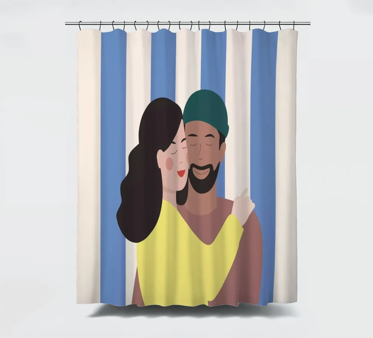 Couple shower curtain by janamossmann