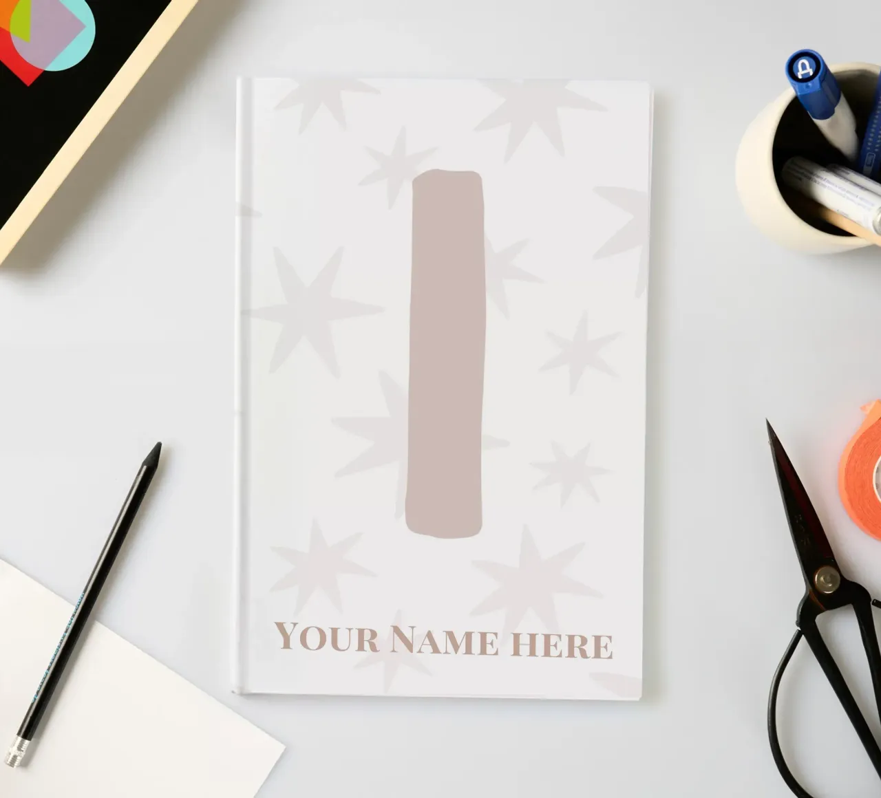 Letter I, Personalized Name Print, Personalized initial notebook by The Custom Letter