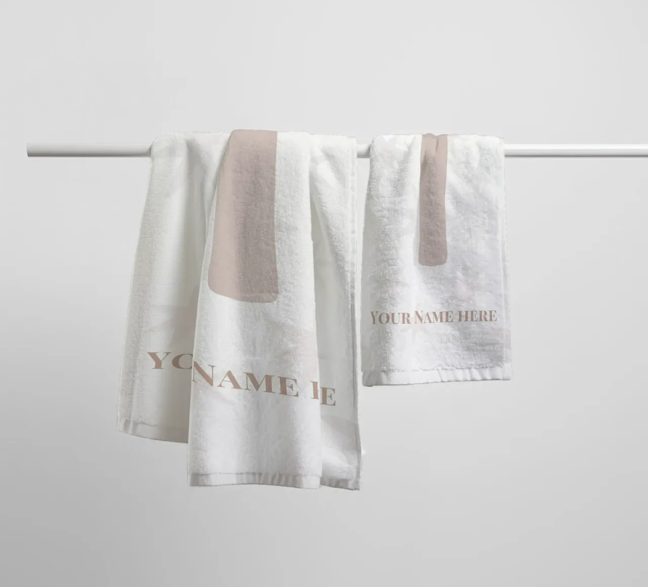 Letter I, Personalized Name Print, Personalized initial towel by The Custom Letter