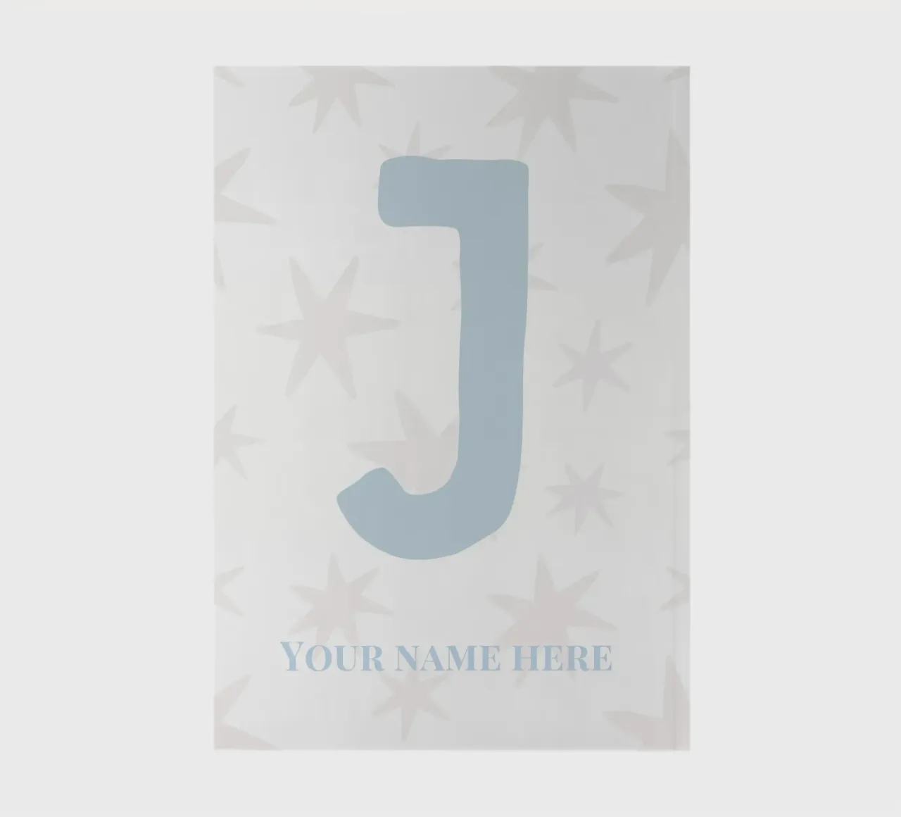 Letter J, Personalized Name Print, Personalized initial notebook by The Custom Letter