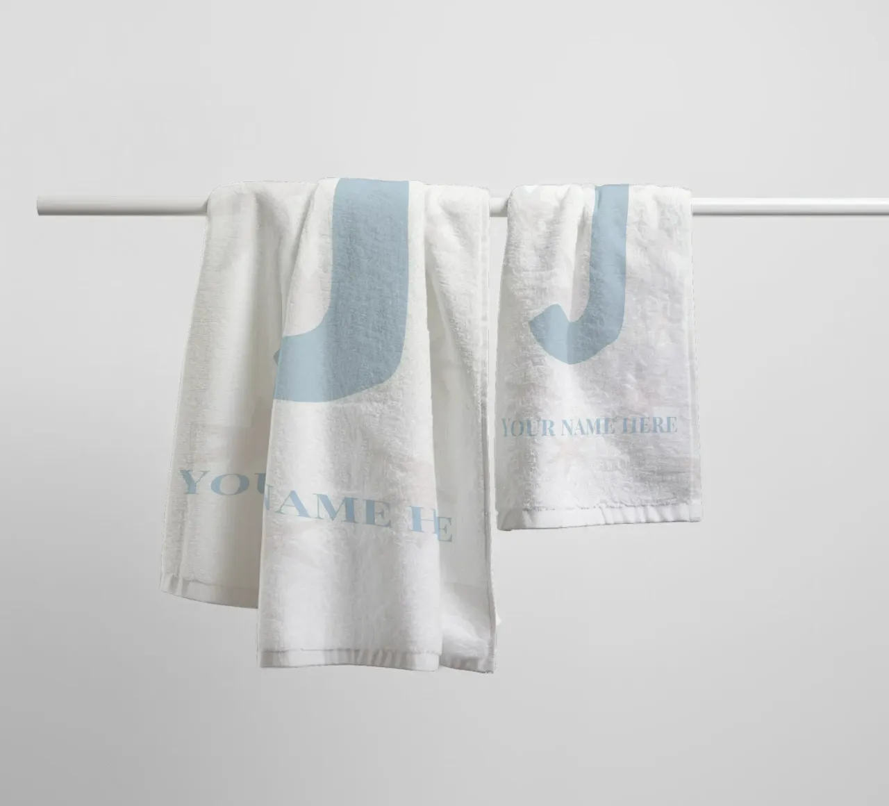 Letter J, Personalized Name Print, Personalized initial towel by The Custom Letter