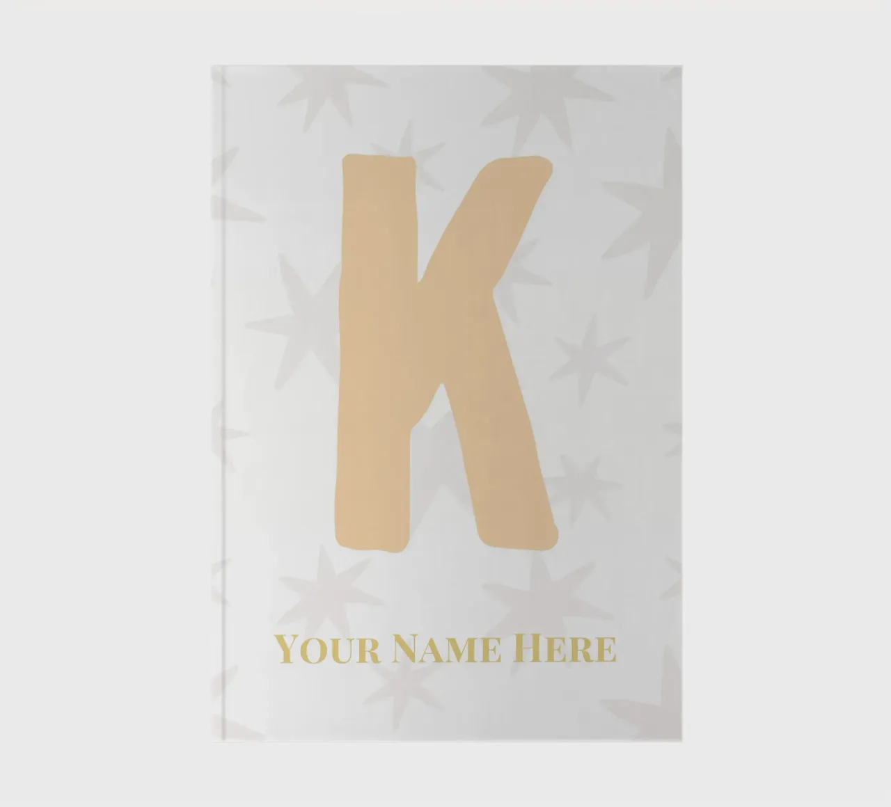 Letter K, Personalized Name Print, Personalized initial notebook by The Custom Letter