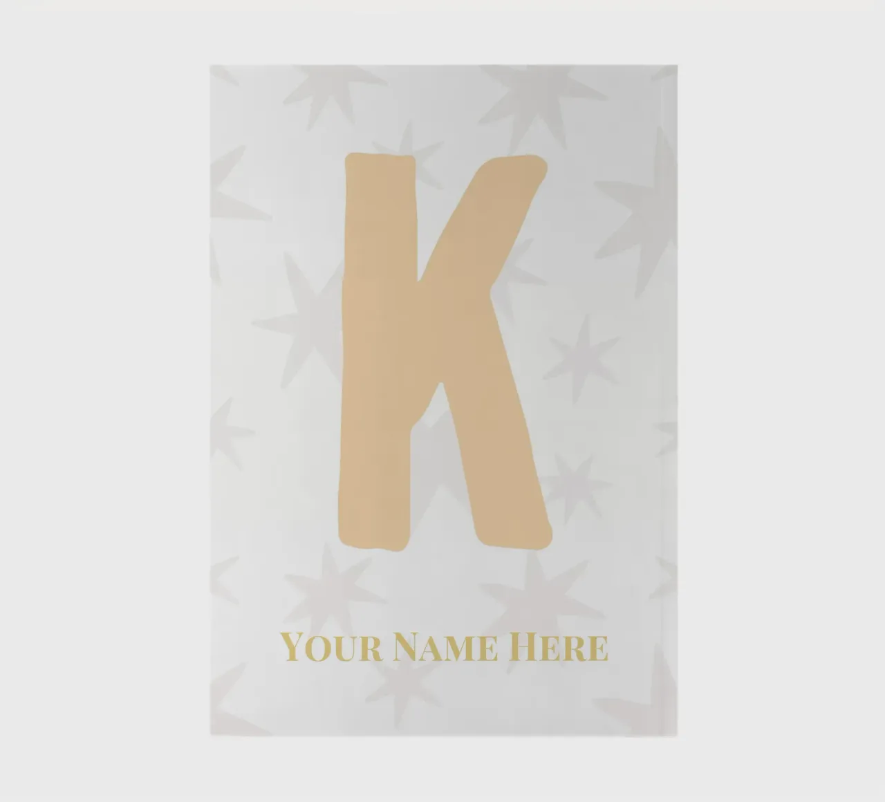 Letter K, Personalized Name Print, Personalized initial notebook by The Custom Letter