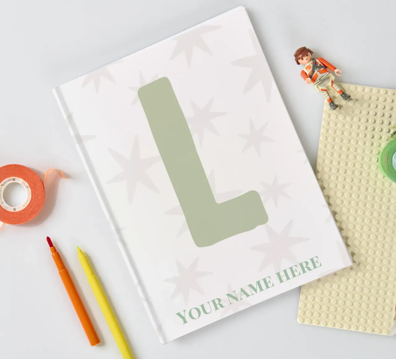 Letter L, Personalized Name Print, Personalized initial notebook by The Custom Letter