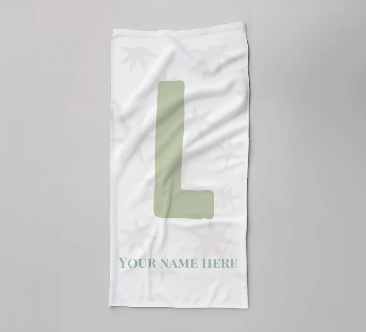 Letter L, Personalized Name Print, Personalized initial towel by The Custom Letter